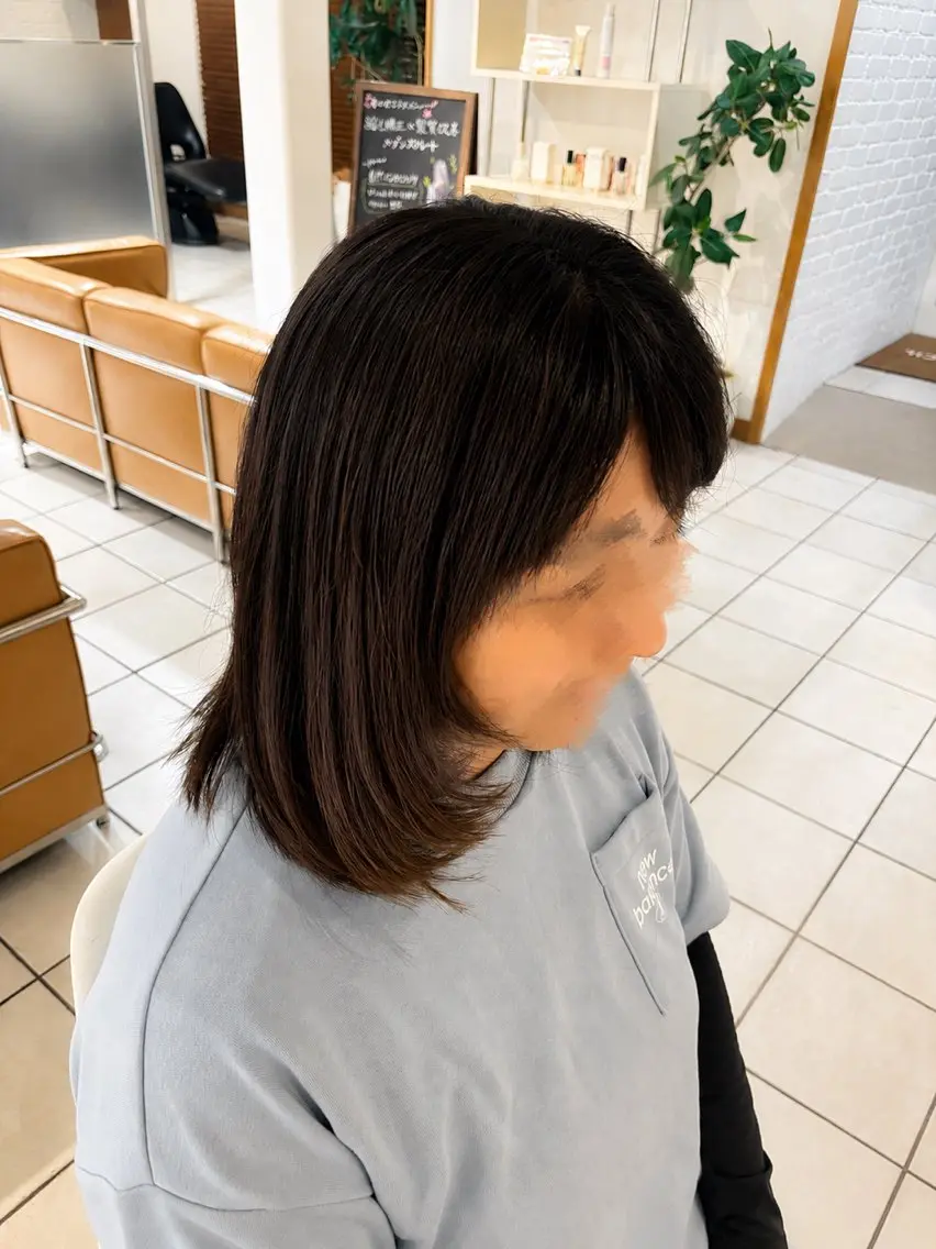 ミディアム カラー レイヤーカット ヘアカラー 🩵り ん🦋のヘアスタイル