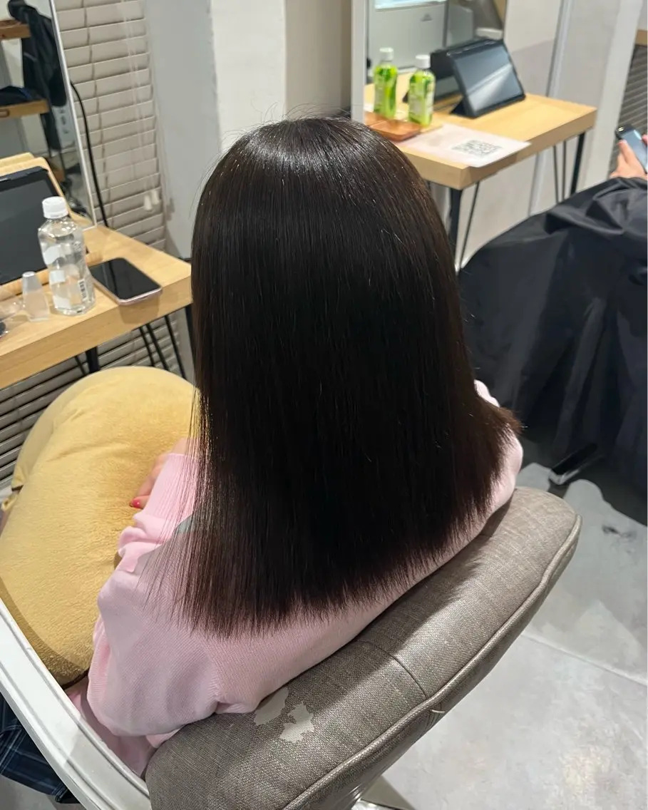 ミディアム カラー ボブレイヤー ブリーチ ブラウンカラー 透明感カラー ダークブラウン ヘアカラー トリートメント sayuri/心斎橋 /ハイトーンカラーのヘアスタイル