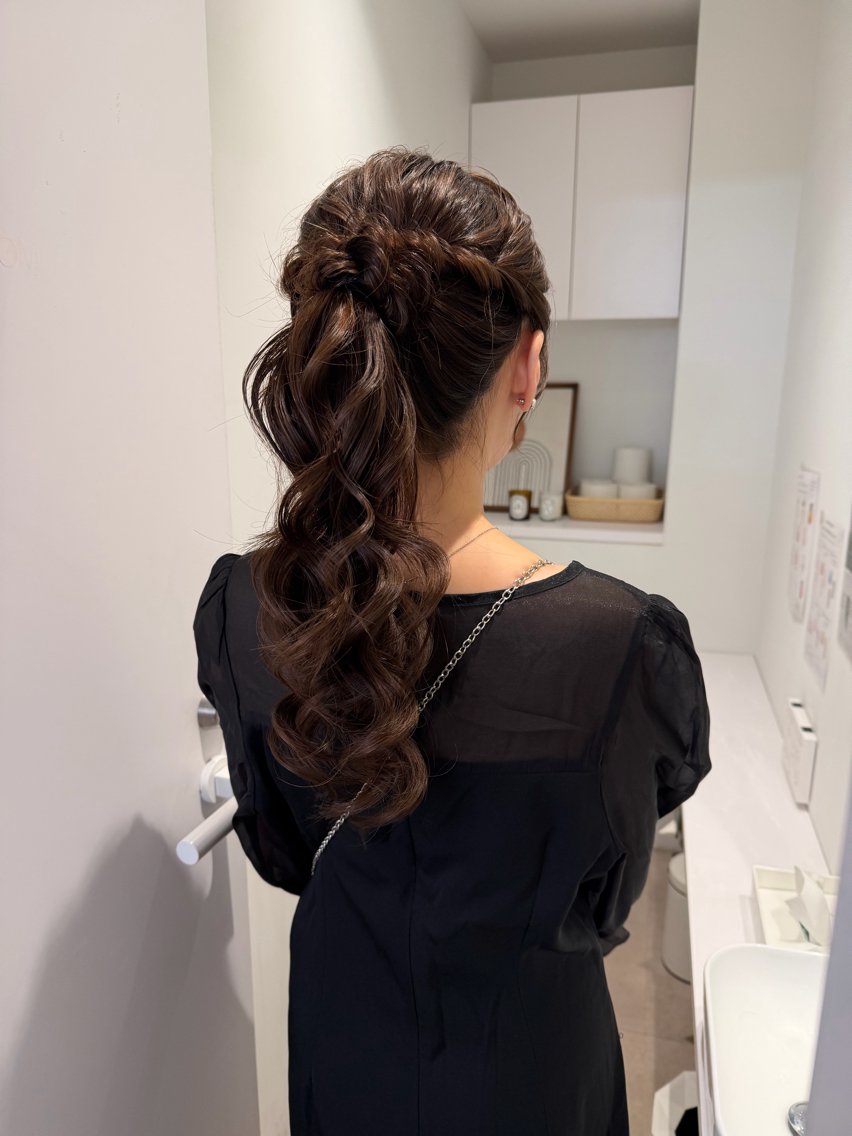 ヘアアレンジ ヘアセット ヘアセット/ベージュ カラー HARU🕯のヘアスタイル