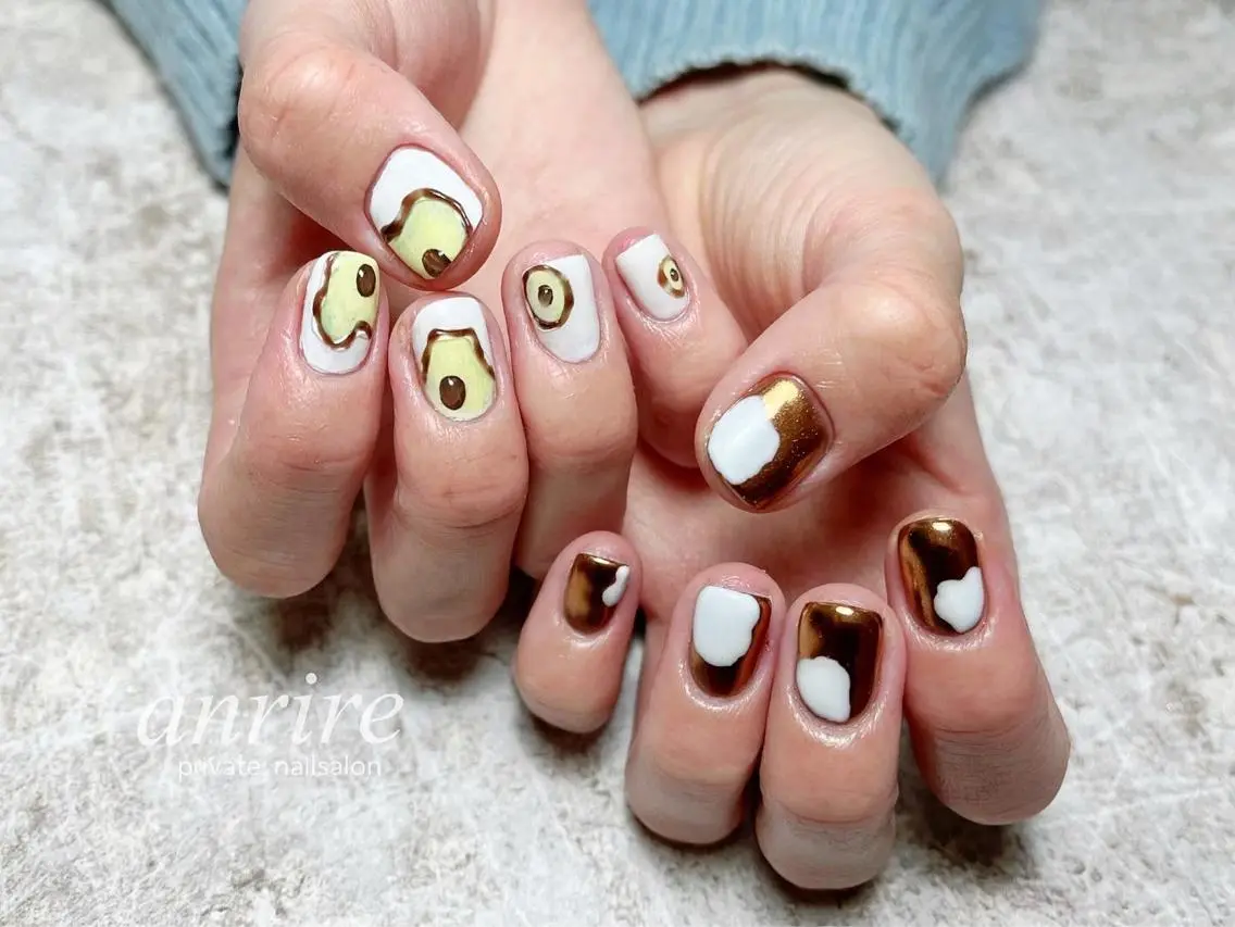 ネイル ジェルネイル ミラーネイル ニュアンスネイル パラジェル ショートネイル nailsalon anrireのネイルデザイン