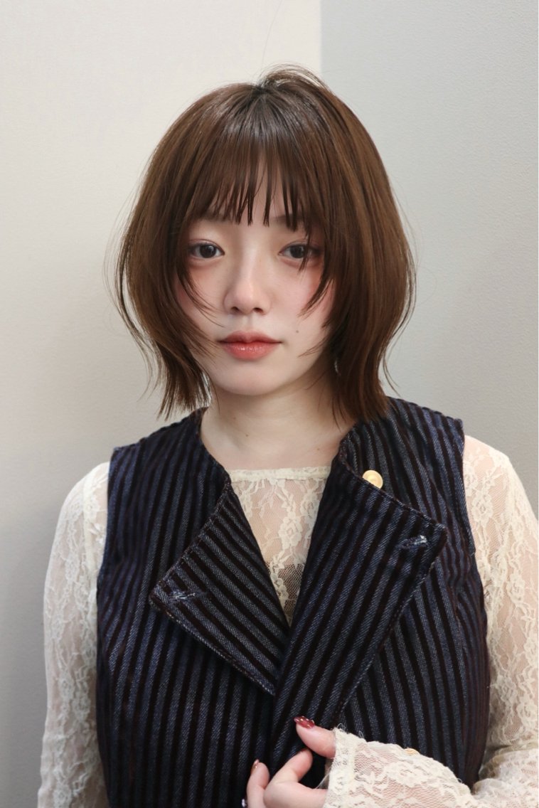 ショート 韓国レイヤー／透明感 カラー🍀*そら໒꒱のヘアスタイル