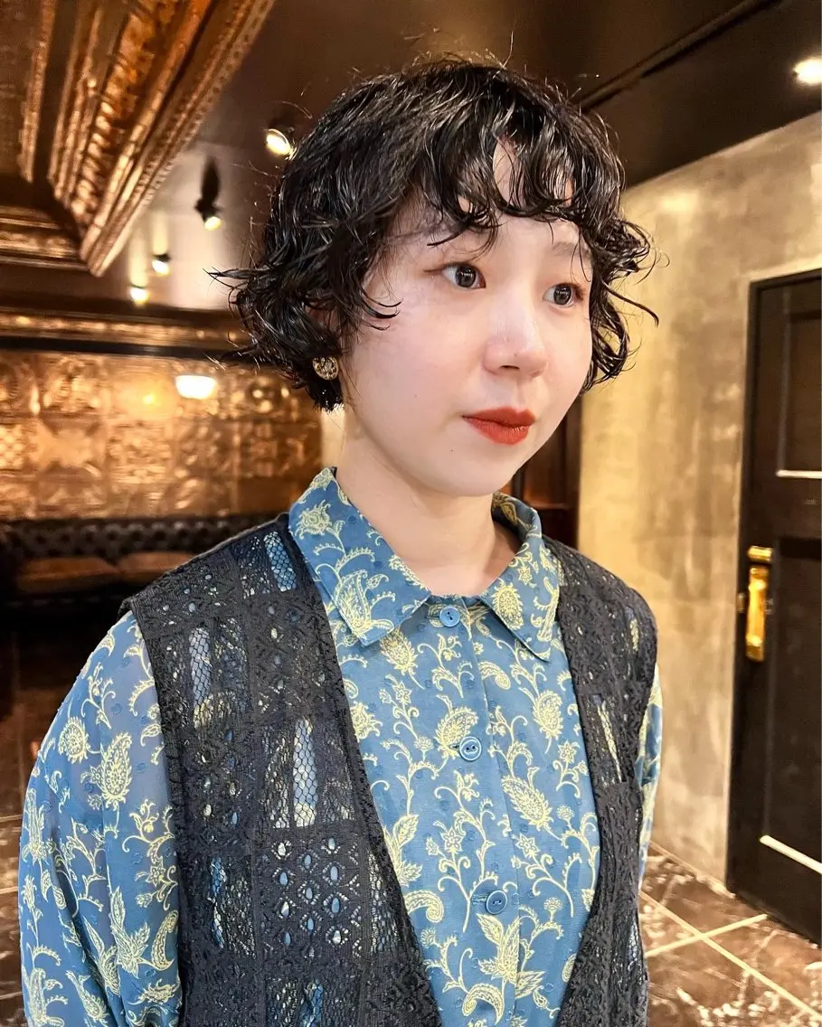 ショート パーマ カット パーマ トリートメント 圧倒的デザイン力 店長🎨RENAのヘアスタイル