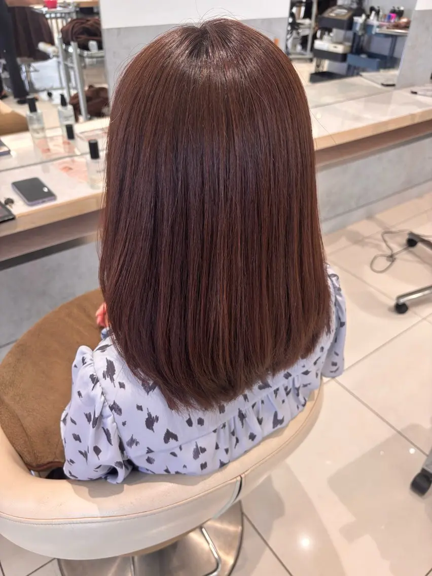 カラー ラベンダーカラー ピンクカラー ピンクラベンダー ヘアカラー 守谷 奏穂のヘアスタイル