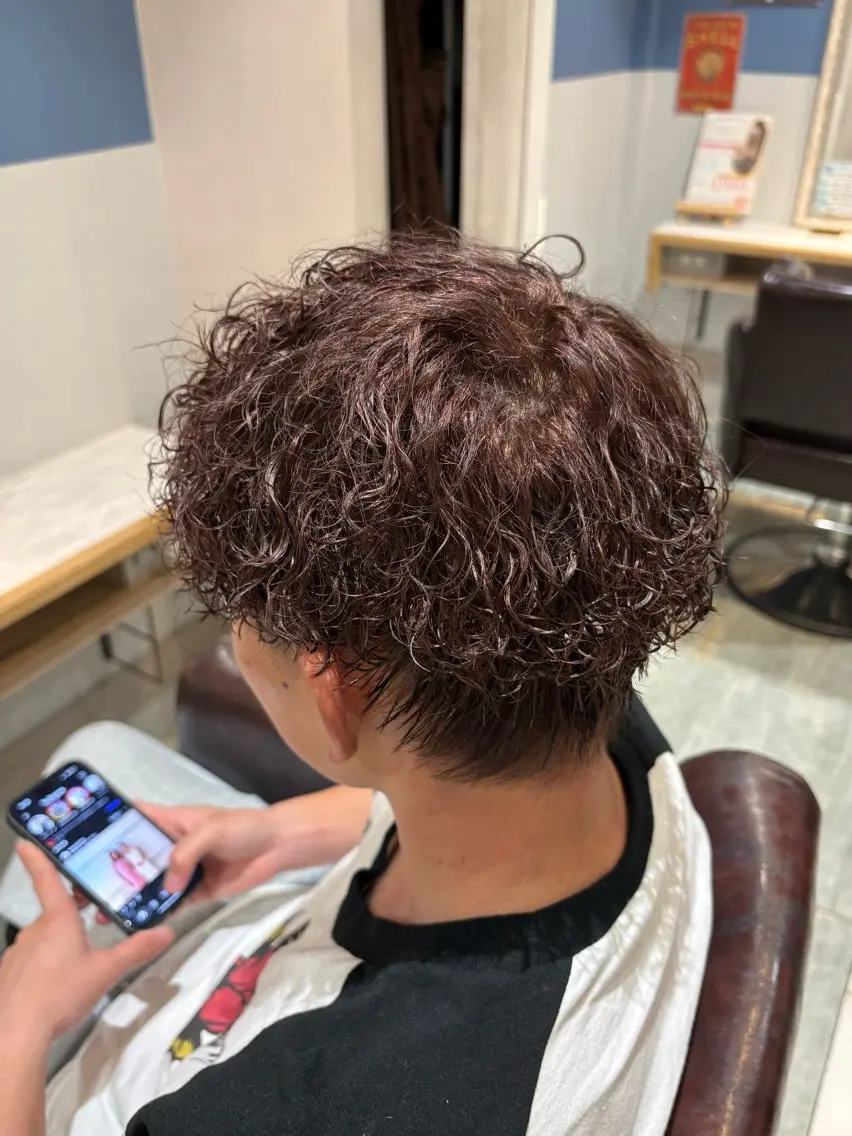 パーマ メンズ メンズパーマ シャドーパーマ カット パーマ 【メンズ特殊パーマ】 藤井奏汰のヘアスタイル