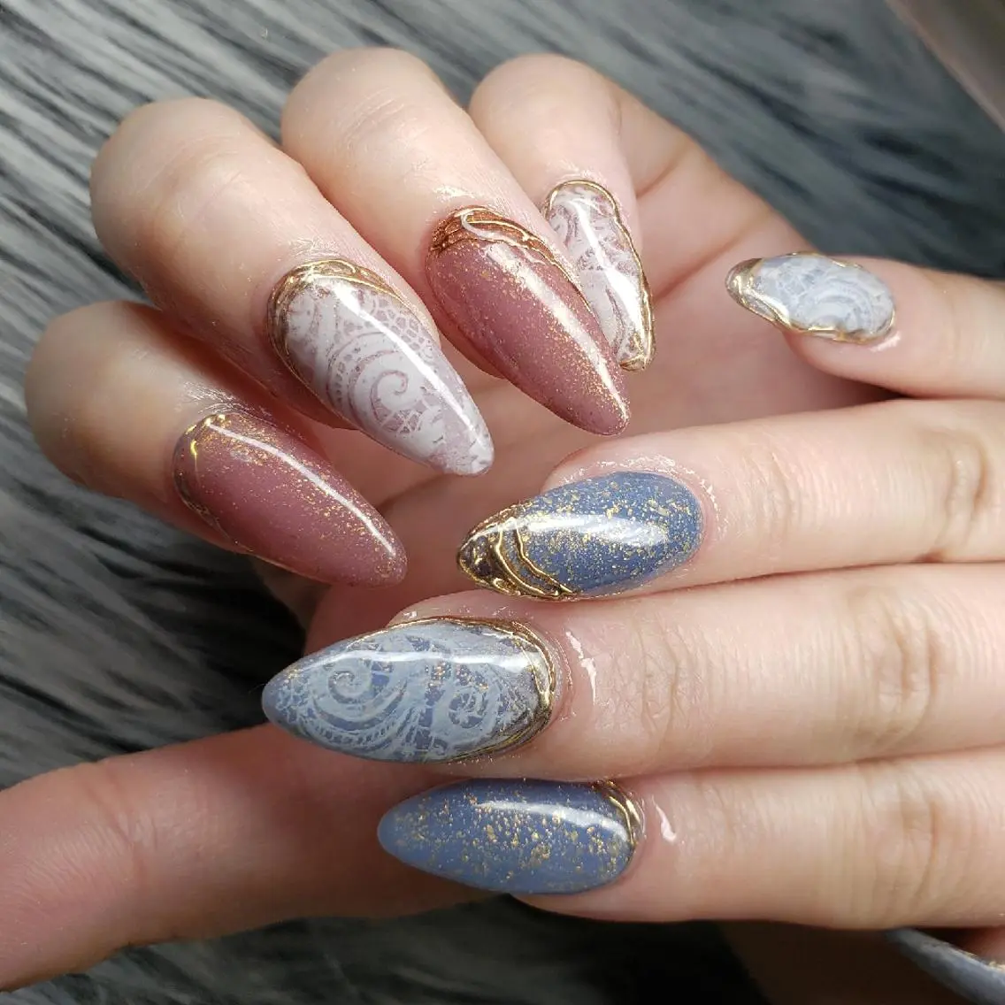 ネイル レース ミラーネイル Nail salon Coco【溝の口駅】のネイルデザイン