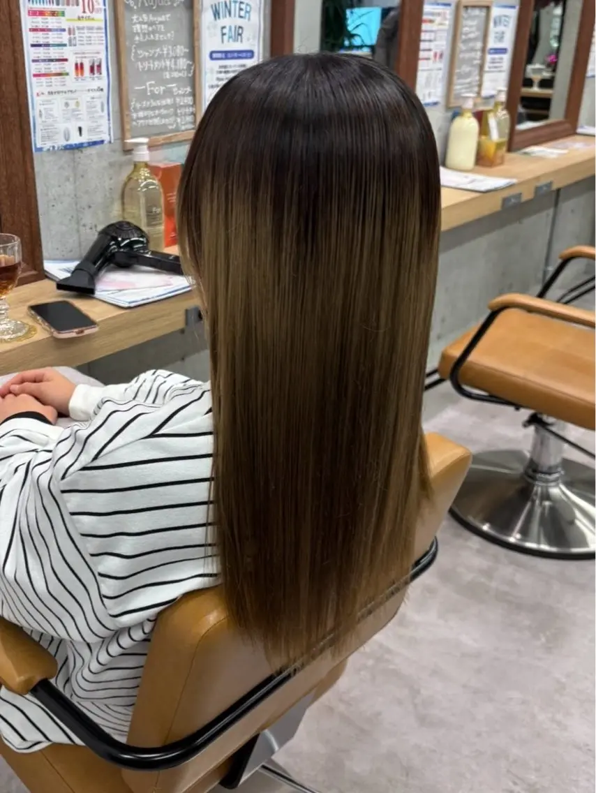 ロング 顔周りカット mai/天神美容室 【丸みショート】のヘアスタイル