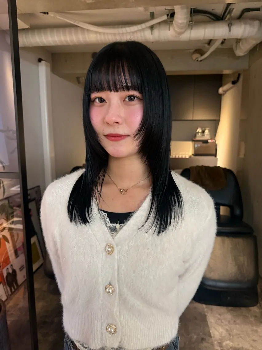 セミロング カラー ヘアアレンジ カット トリートメント ヘアセット 💎韓国ヘア/ 艶カラー💎souのヘアスタイル