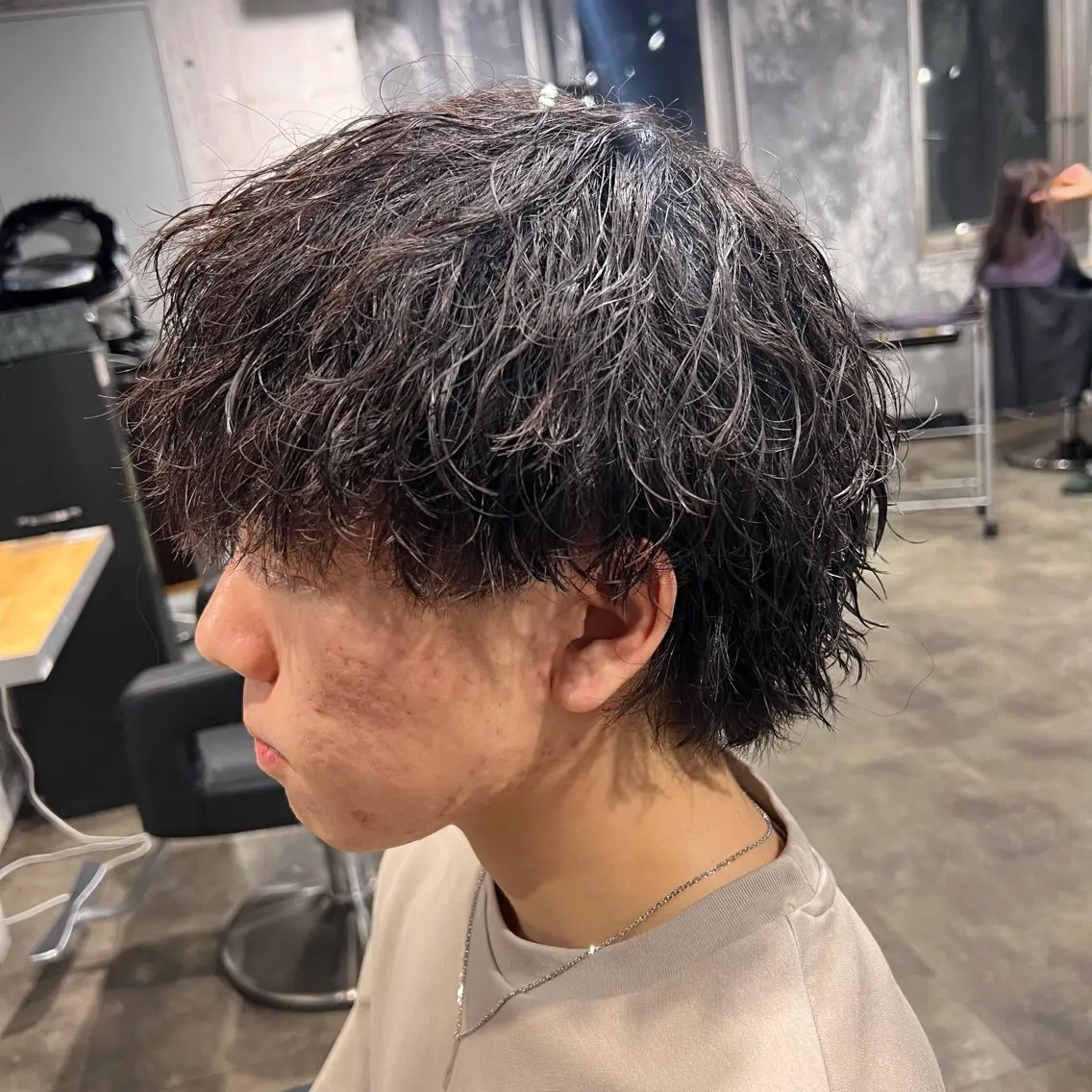 ショート カラー パーマ ヘアアレンジ メンズ キッズ アップバング センターパート メンズハイライト マッシュ メンズパーマ 🔷横浜1のパーマ 職人🔷将太郎のヘアスタイル