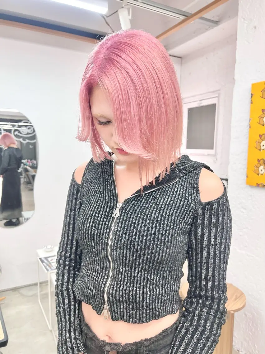 ミディアム カラー ブリーチ ブロンド ケアブリーチ デザインカラー ハイトーンカラー ヘアカラー 原宿/ブリーチ特化/ RYUTOのヘアスタイル