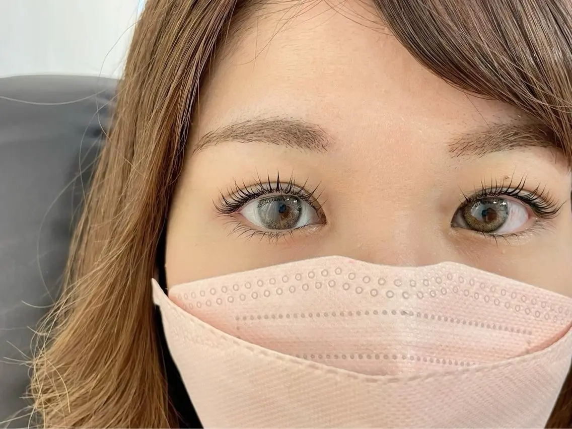 マツエク・マツパ 一重×まつ毛パーマ 久羽 奈摘のマツエク・マツパデザイン