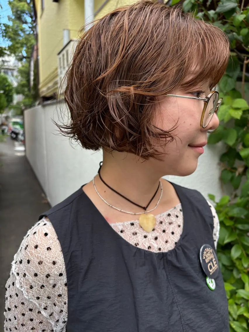 ミディアム ミディアムパーマ カット パーマ トリートメント 田中 隼斗のヘアスタイル
