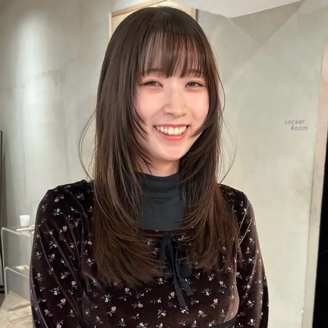セミロング カラー 透明感カラー カット ヘアカラー トリートメント レイヤー/縮毛矯正/ 暖色/mao🎀のヘアスタイル
