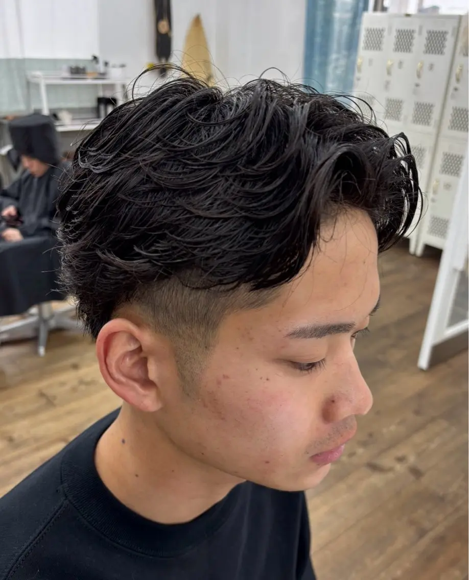 ショート パーマ メンズ カット パーマ メンズ特化サロン Ryomaのヘアスタイル