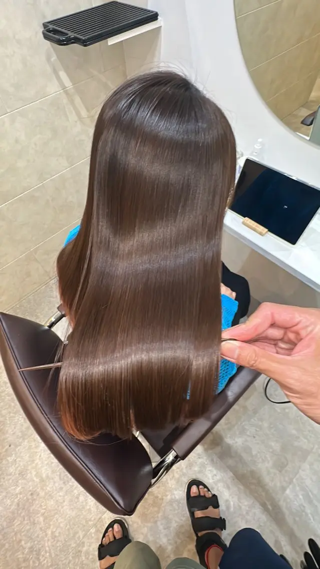 ロング ロング 縮毛矯正 ✂︎艶髪特化✂︎ 北千住 竹ヶ原健司のヘアスタイル