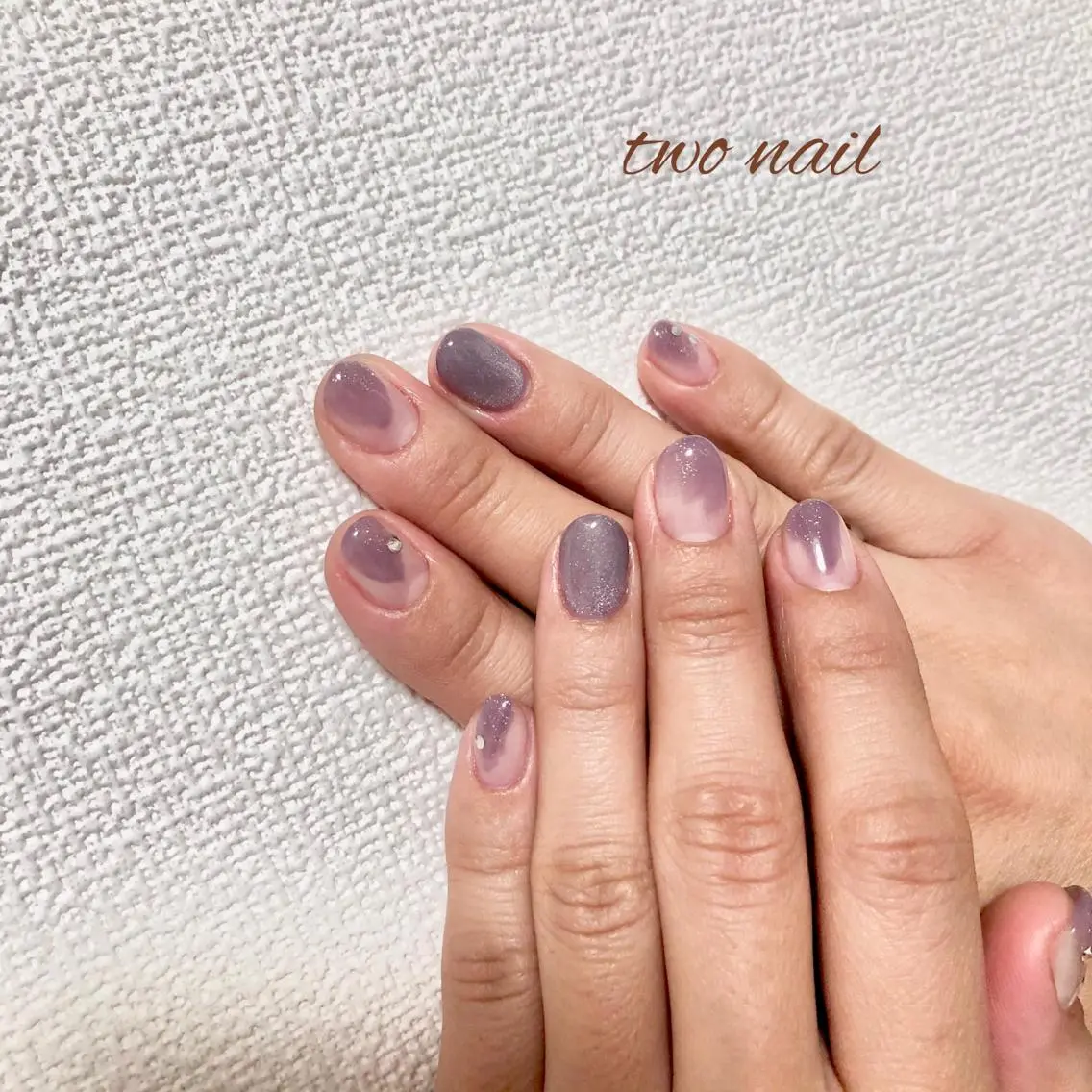 ネイル アートネイル フットネイル ハート ニュアンスネイル two nailのネイルデザイン