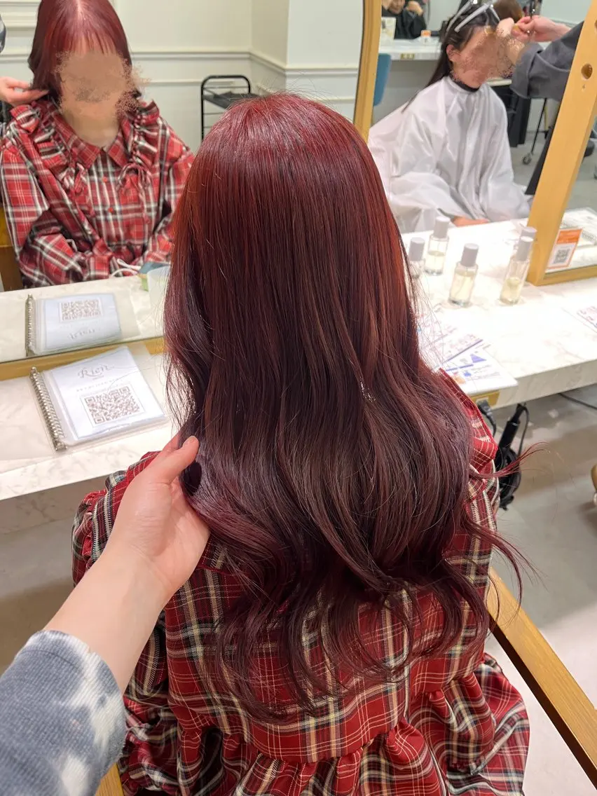 ロング カラー ブリーチ ブリーチなしカラー 長島美織 /透明感カラーのヘアスタイル