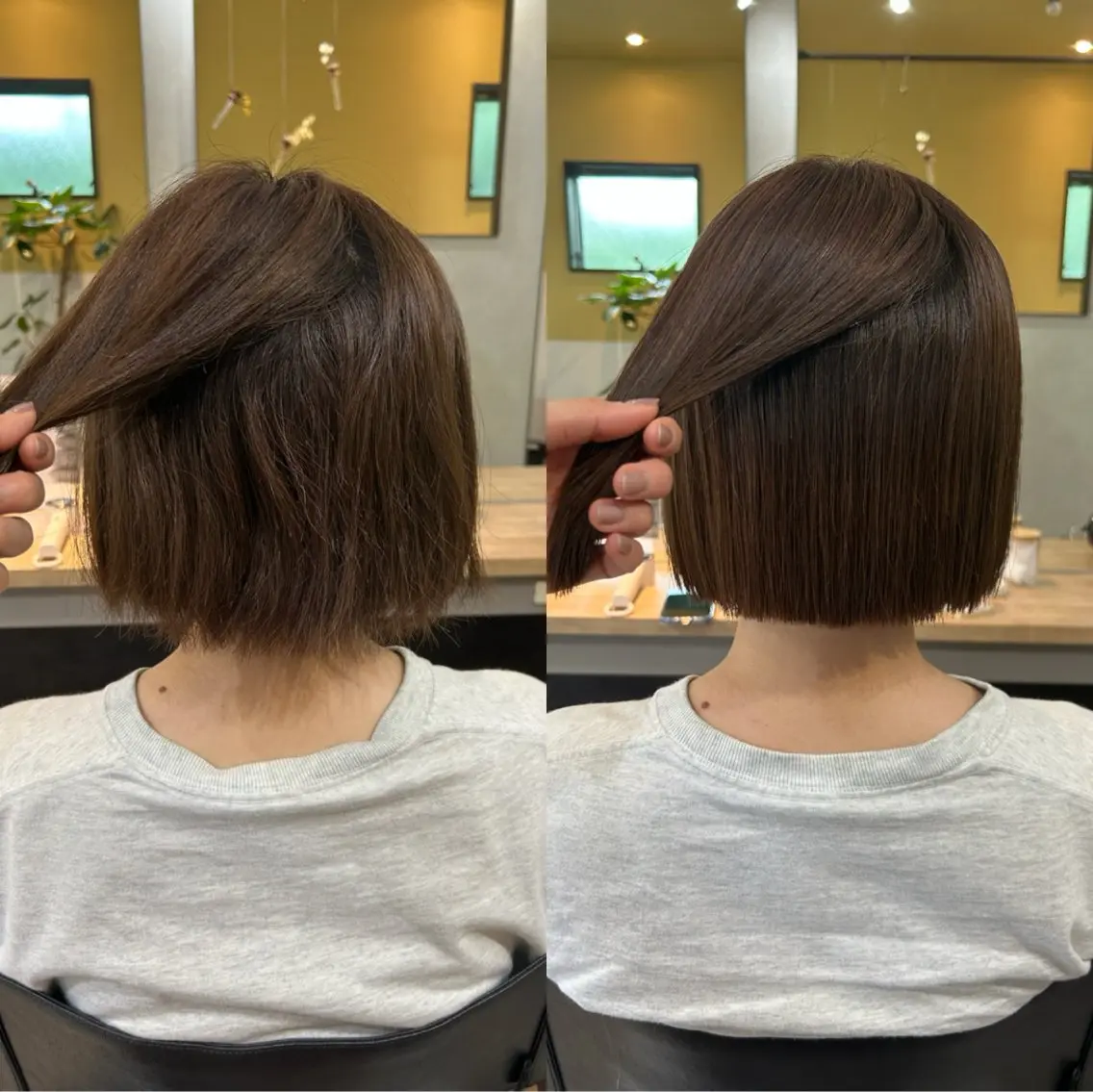 ショート パーマ 髪質改善 ストレートパーマ カット 縮毛矯正 トリートメント hubhair レイヤー/透明感のヘアスタイル