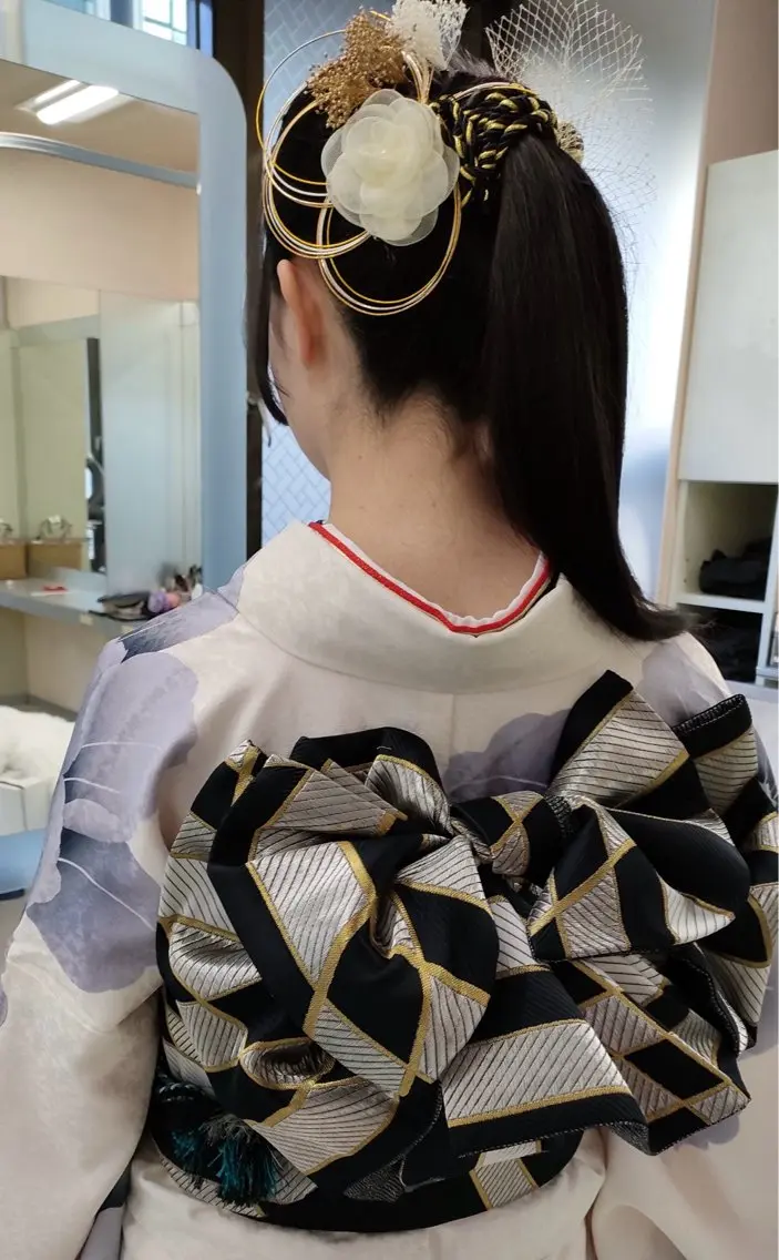 ロング ヘアアレンジ 着付け au栄矢場町 似合わせカットのヘアスタイル
