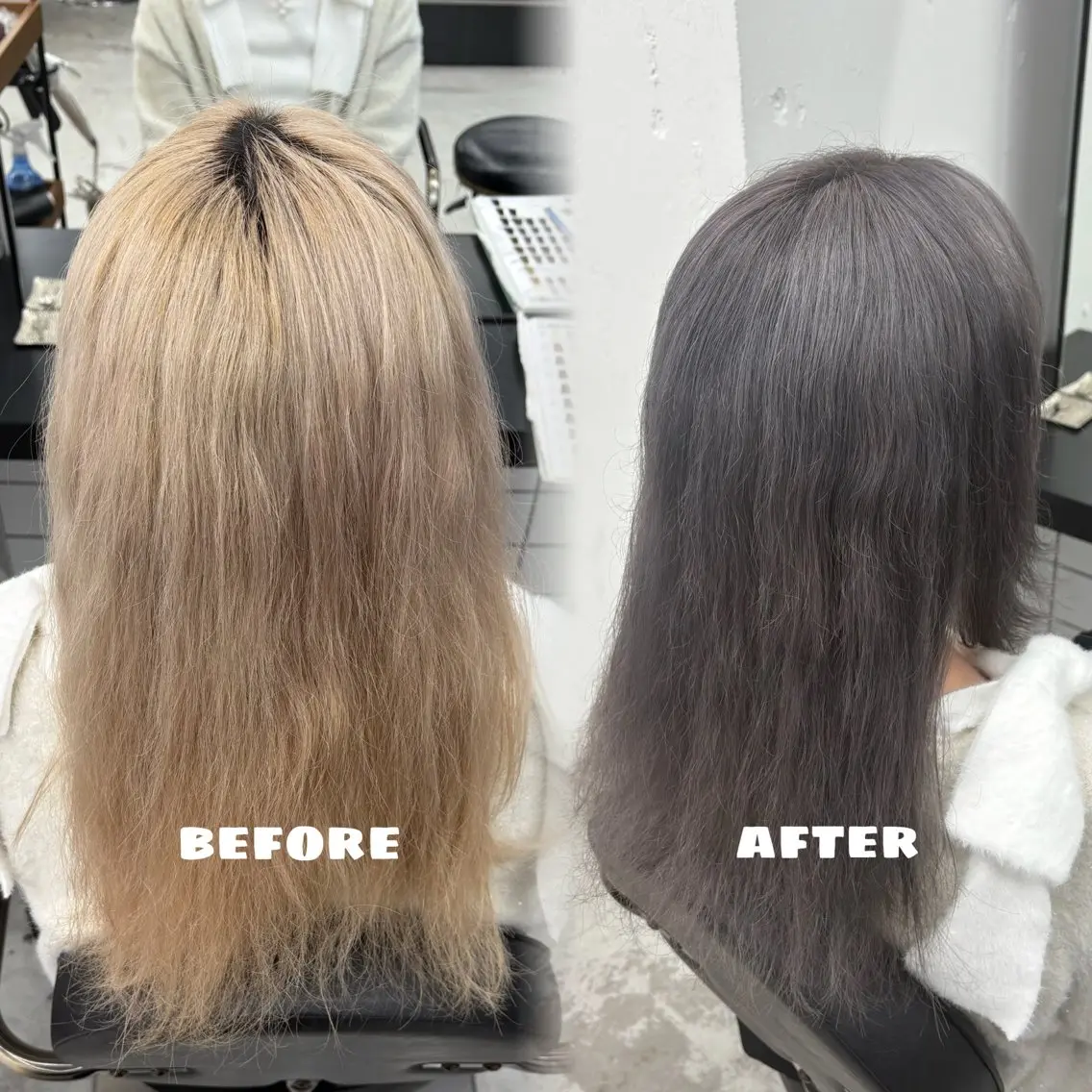ロング カラー ブリーチ シルバー 🌟ゆりあ🌟 JILLSTUDIOのヘアスタイル