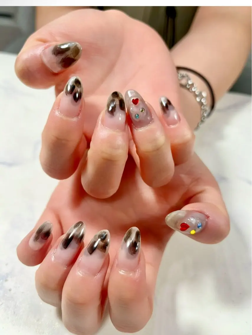 ネイル アートネイル ニュアンスネイル シンプルネイル Riry.S°＊ knailのネイルデザイン