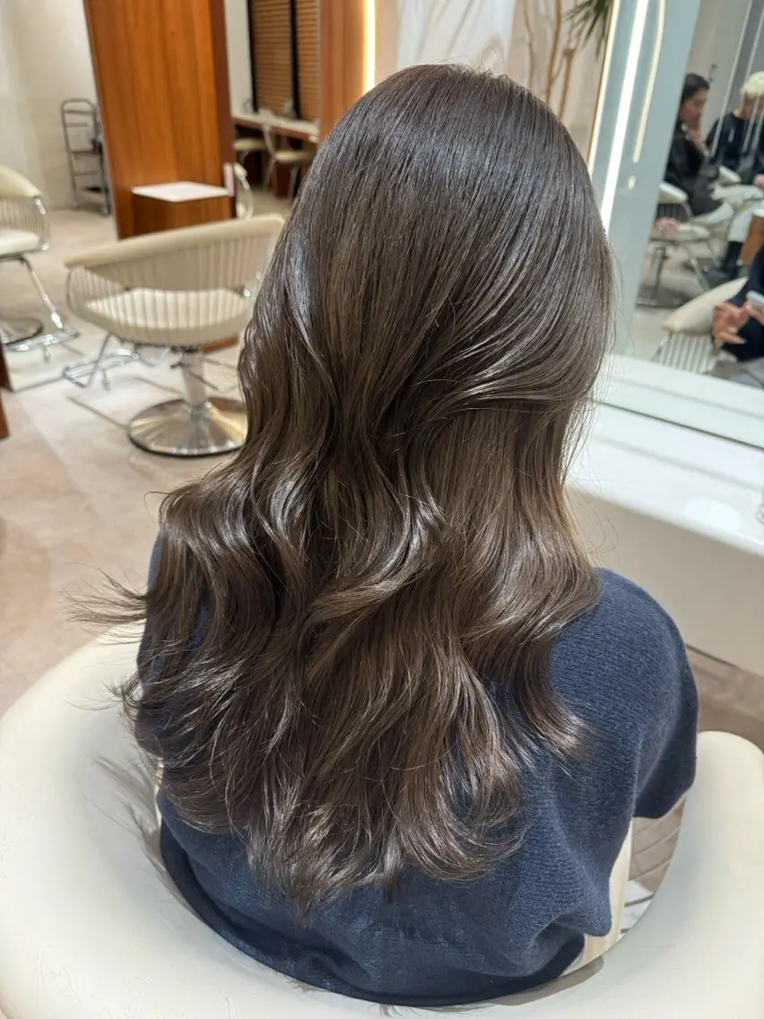 ロング カラー カット ヘアカラー トリートメント 透明感カラー 渋谷美容師みひろのヘアスタイル