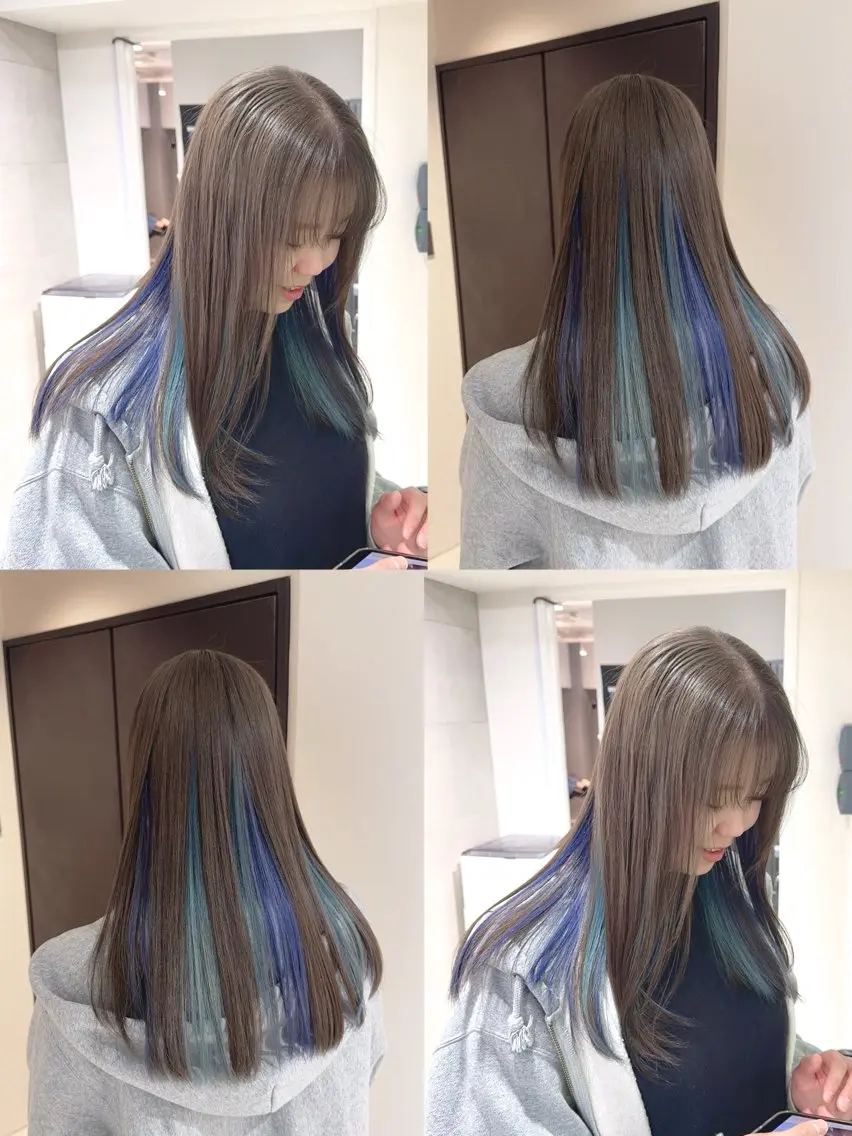 カラー ヘアカラー トリートメント 渋谷:インナーカラー ／🍒エリカ🍒のヘアスタイル