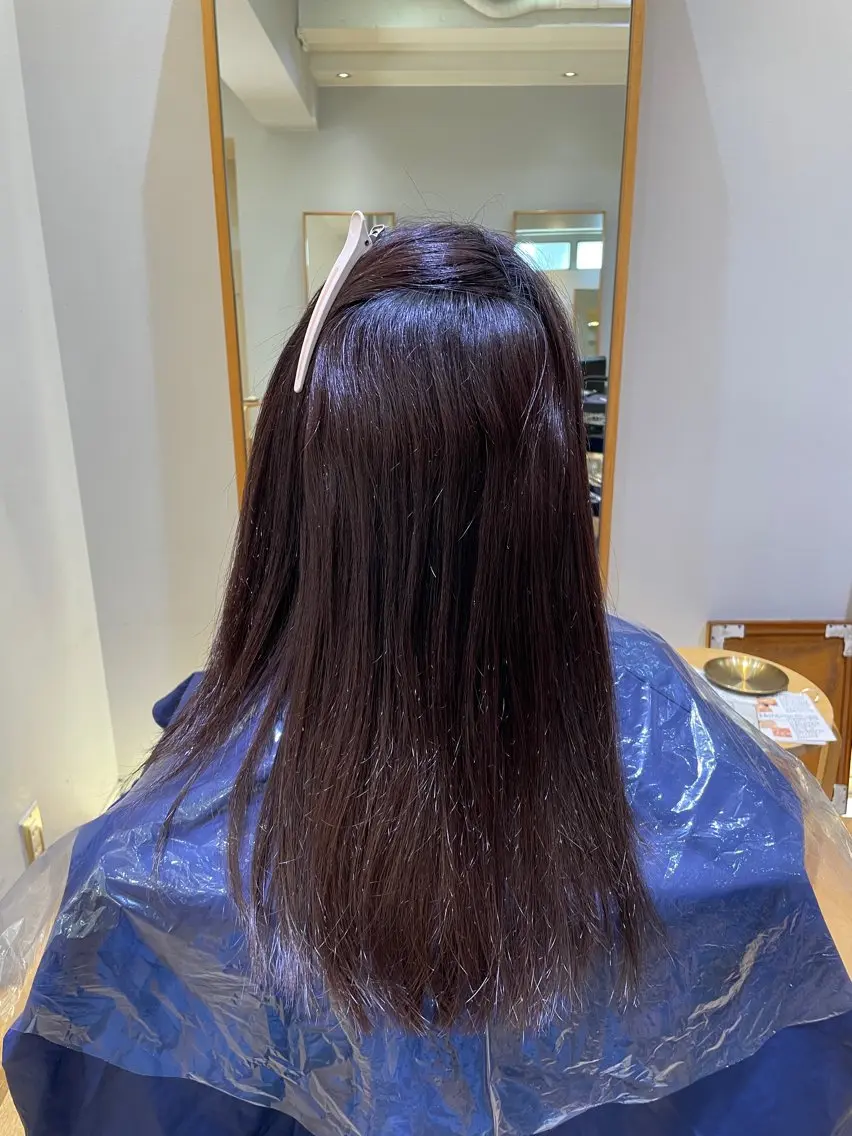 セミロング カラー パーマ ブラウンカラー 縮毛矯正 カット ヘアカラー 縮毛矯正 縮毛矯正/レイヤー 🌙児玉光瑠のヘアスタイル