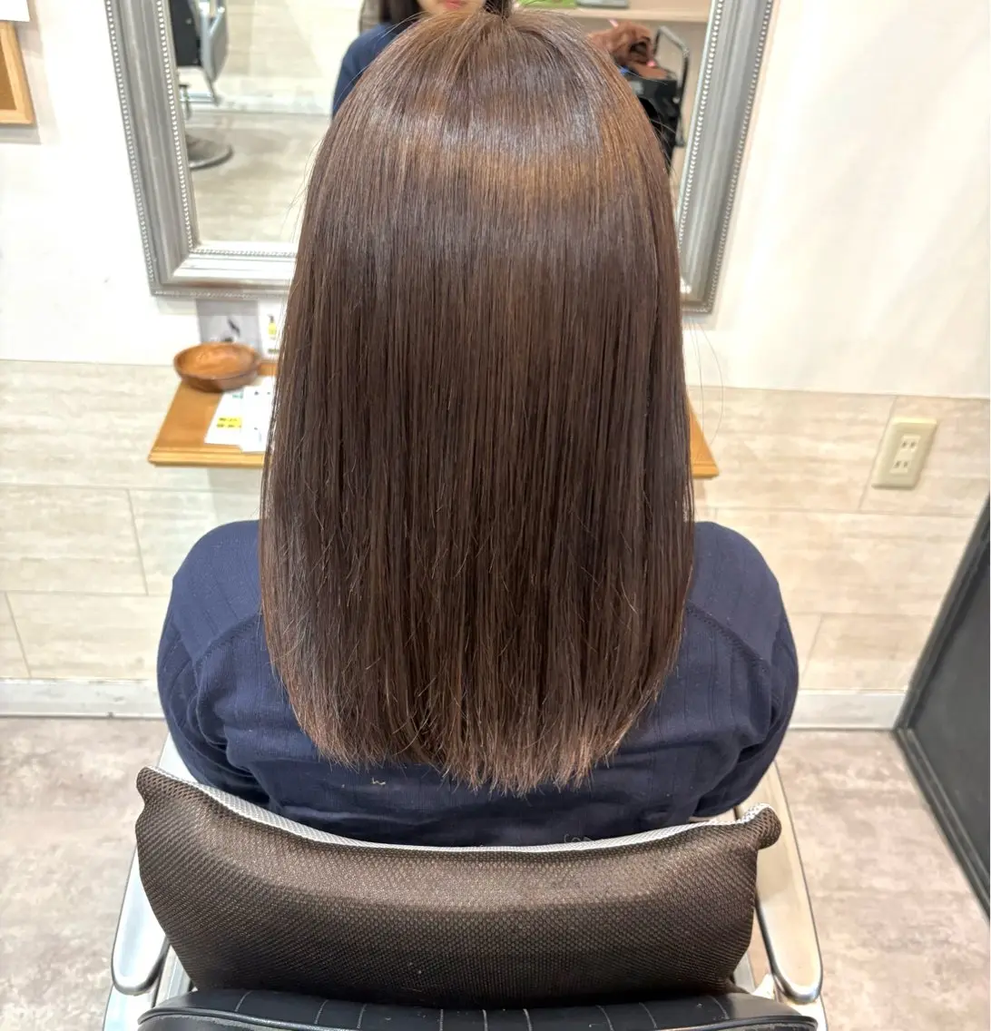 ミディアム ヘアカラー 堀川 希歩のヘアスタイル