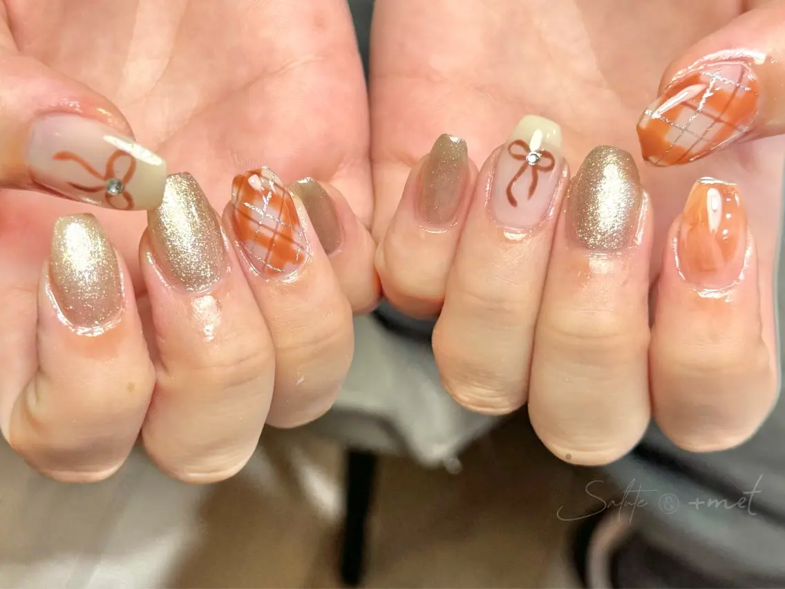 ネイル アートネイル ハロウィン ラメ(グリッター) ニュアンスネイル オフィスネイル Refine ネイリスト 坂本のネイルデザイン