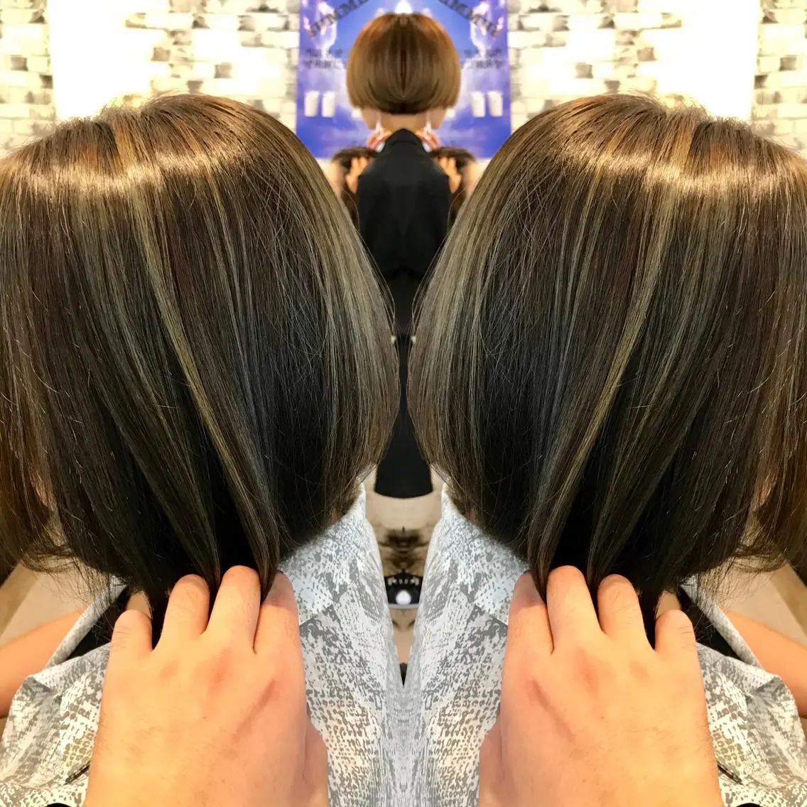 ショート ハイライト メンズカットパーマ 似合わせカット 小林のヘアスタイル