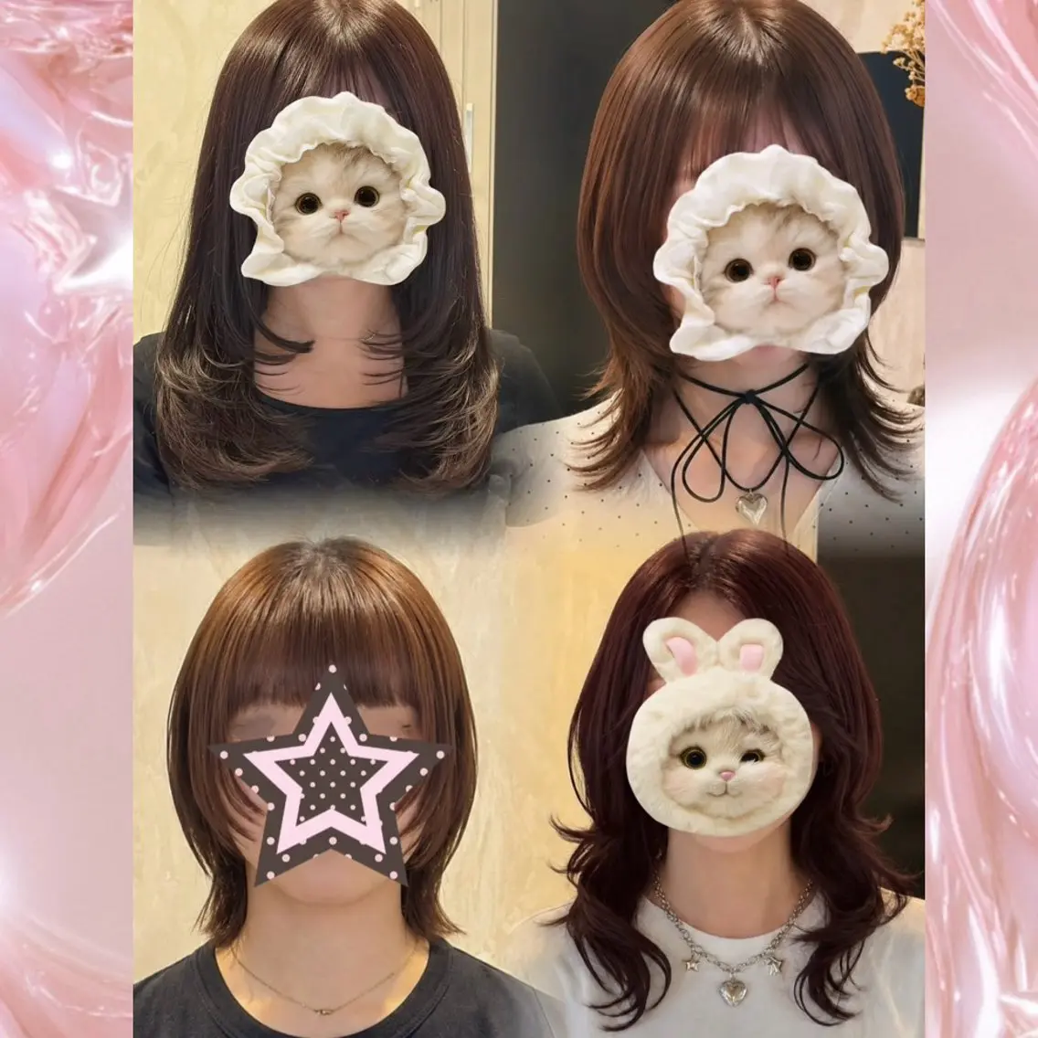 ミディアム カット ヘアカラー ふわっとレイヤー 星川まお𝜗𝜚のヘアスタイル
