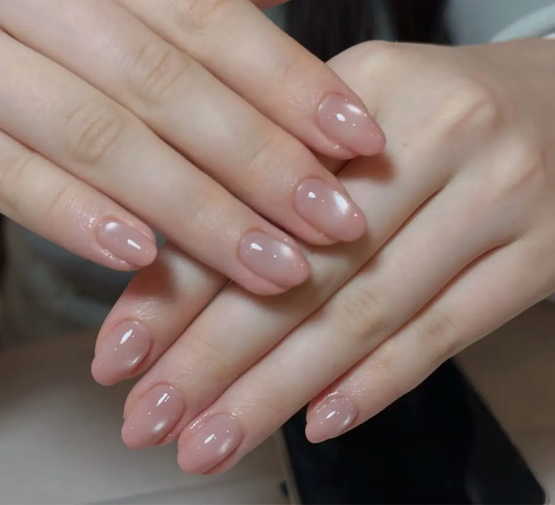ネイル べっ甲ネイル チークネイル 成人式 長さ出し フラッシュネイル ハンドネイル ハンドケア For you. Nail Salonのネイルデザイン