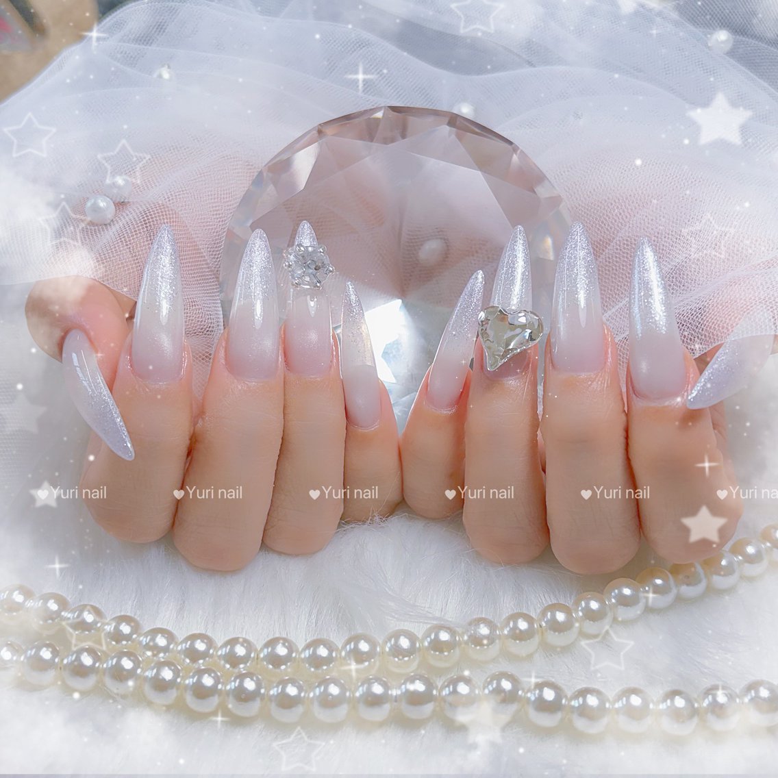 ネイル アートネイル 長さ出し フラッシュネイル ジェルネイル 韓国ネイル ハンドネイル Yuri.nail studioのネイルデザイン