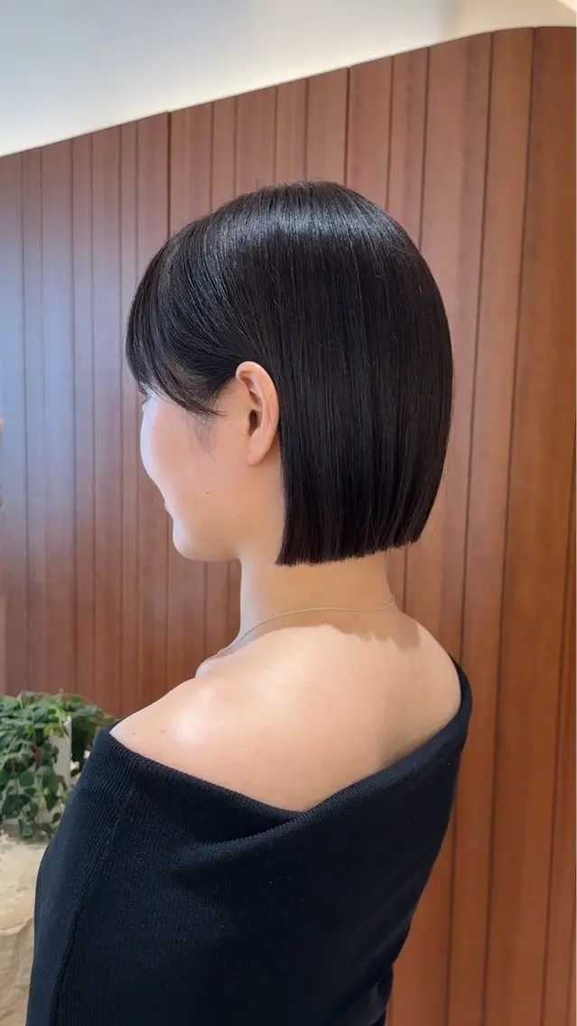 ミディアム カラー パーマ 切りっぱなしボブ ショートボブ ボブレイヤー ボブ くびれヘア カット ヘアカラー 縮毛矯正 トリートメント 田中航平/渋谷ボブ/ レイヤーボブのヘアスタイル