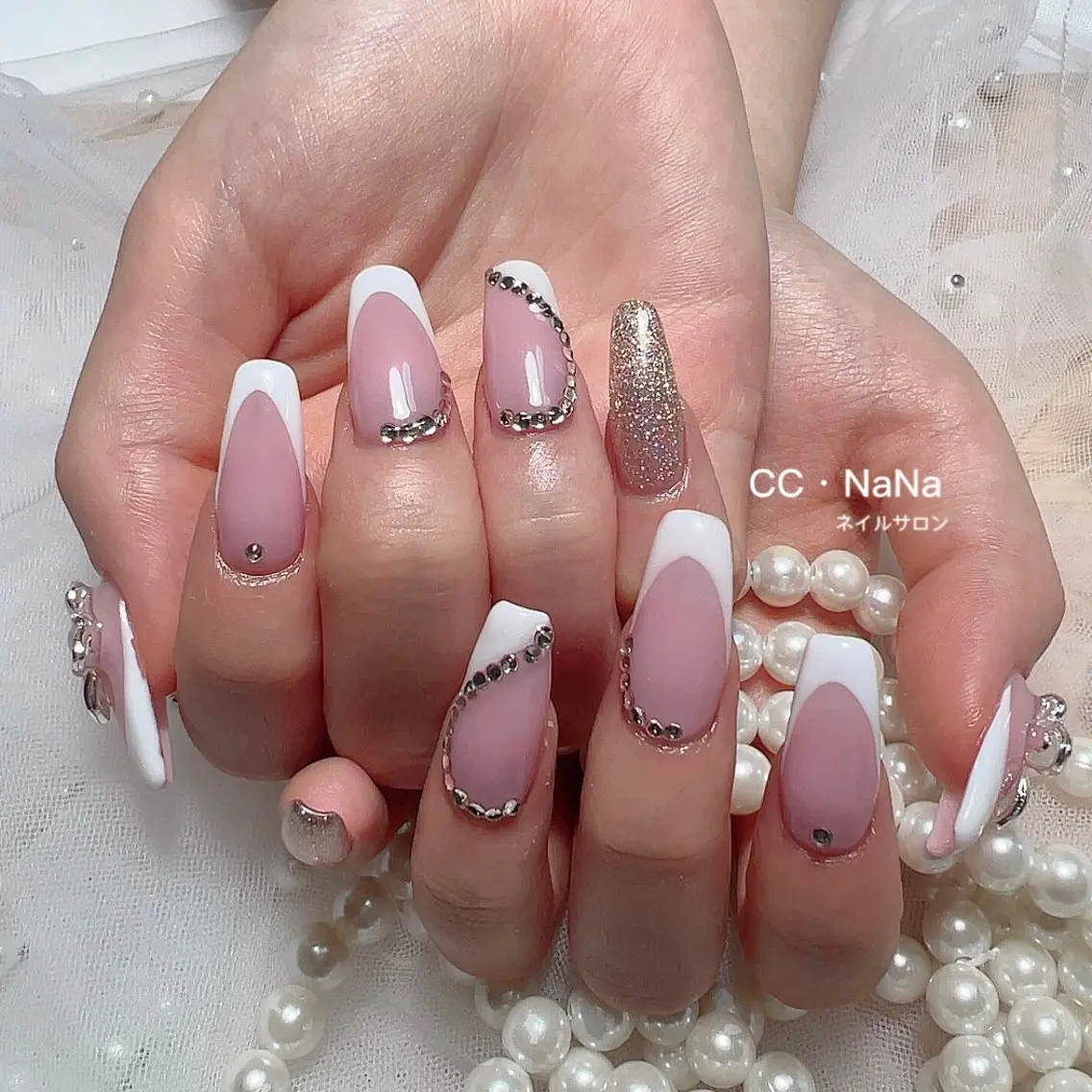 ネイル スカルプネイル ハンドネイル 💎CC・NaNa 韓国風ネイル🌙Cのネイルデザイン
