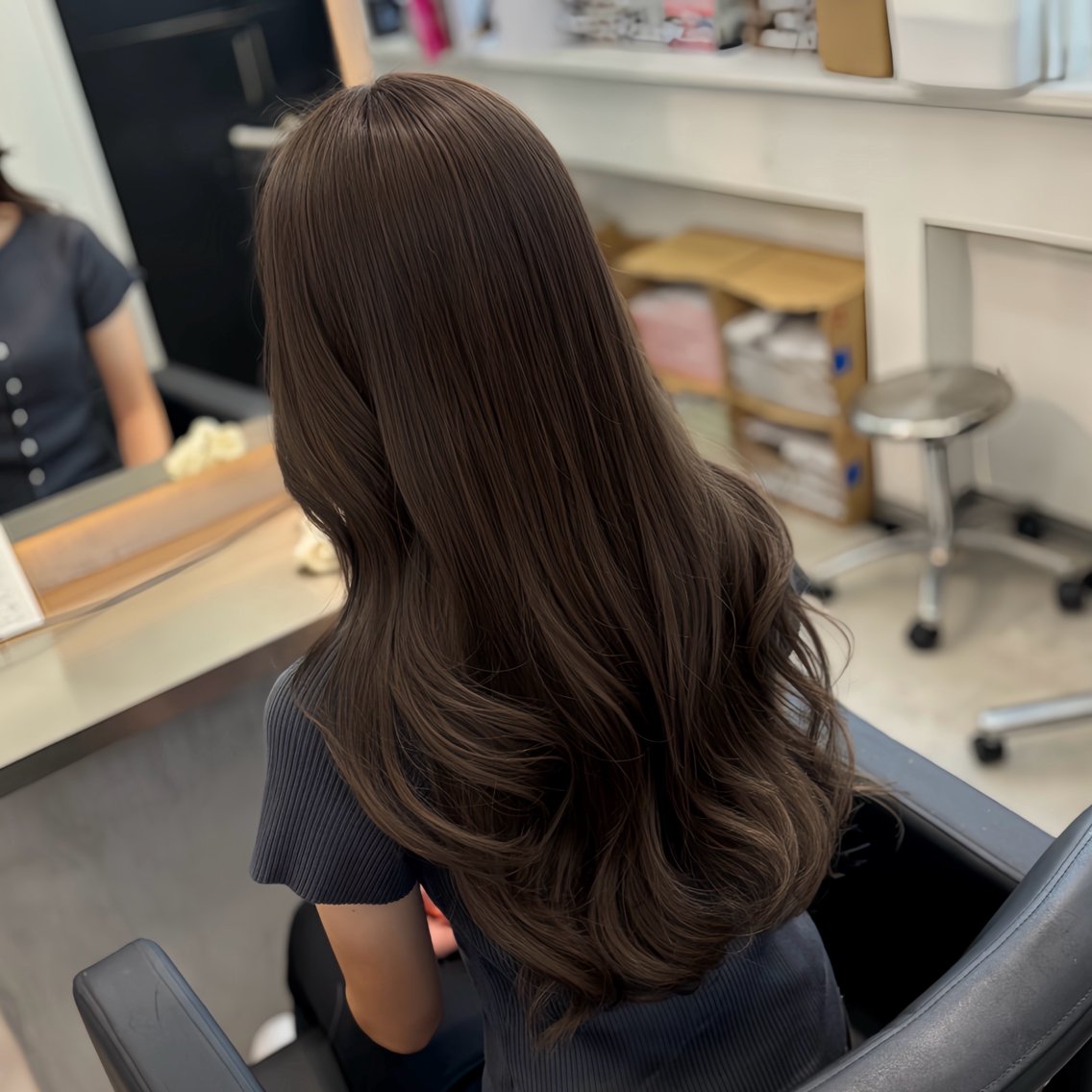 カラー ブリーチ 透明感カラー ダブルカラー グレージュ ブリーチなしカラー ヘアカラー MOMOKA /　Lapis今泉店のヘアスタイル