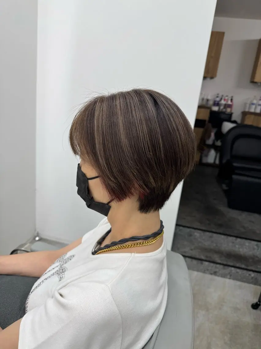 白髪ぼかしハイライトの写真