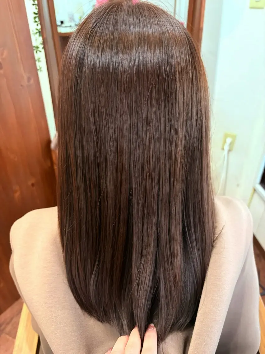 ロング カラー ブラウンカラー ピンクカラー 入学式 Story マリエのヘアスタイル