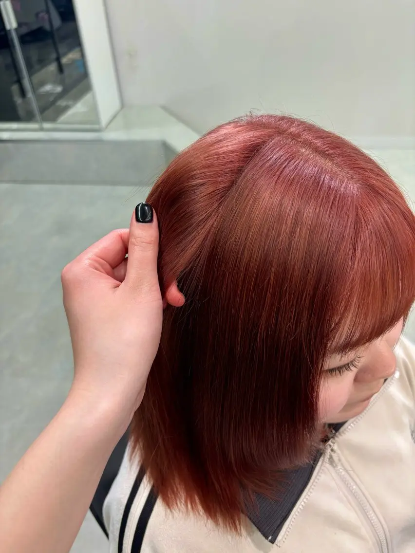 《🦋韓国風ハイトーン🦋》ケアブリーチリタッチ+カラー¥17000の写真