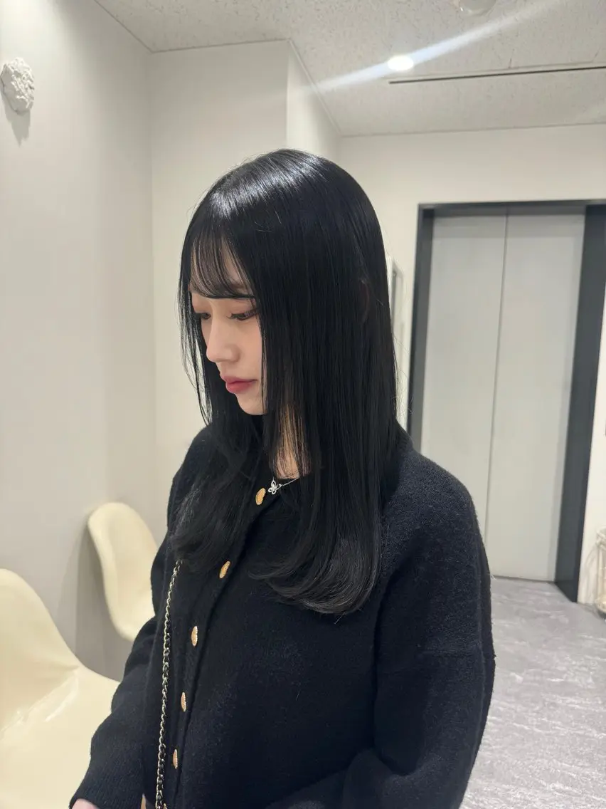 セミロング 柔らかい透明感カラー 🎀maria🎀のヘアスタイル