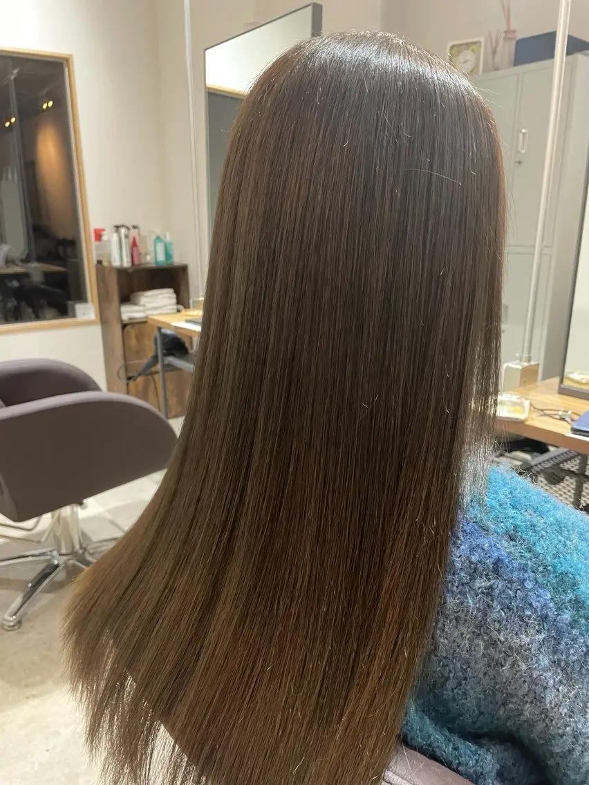 ミディアム 透明感カラー🫧 🍒久留米美容室のヘアスタイル
