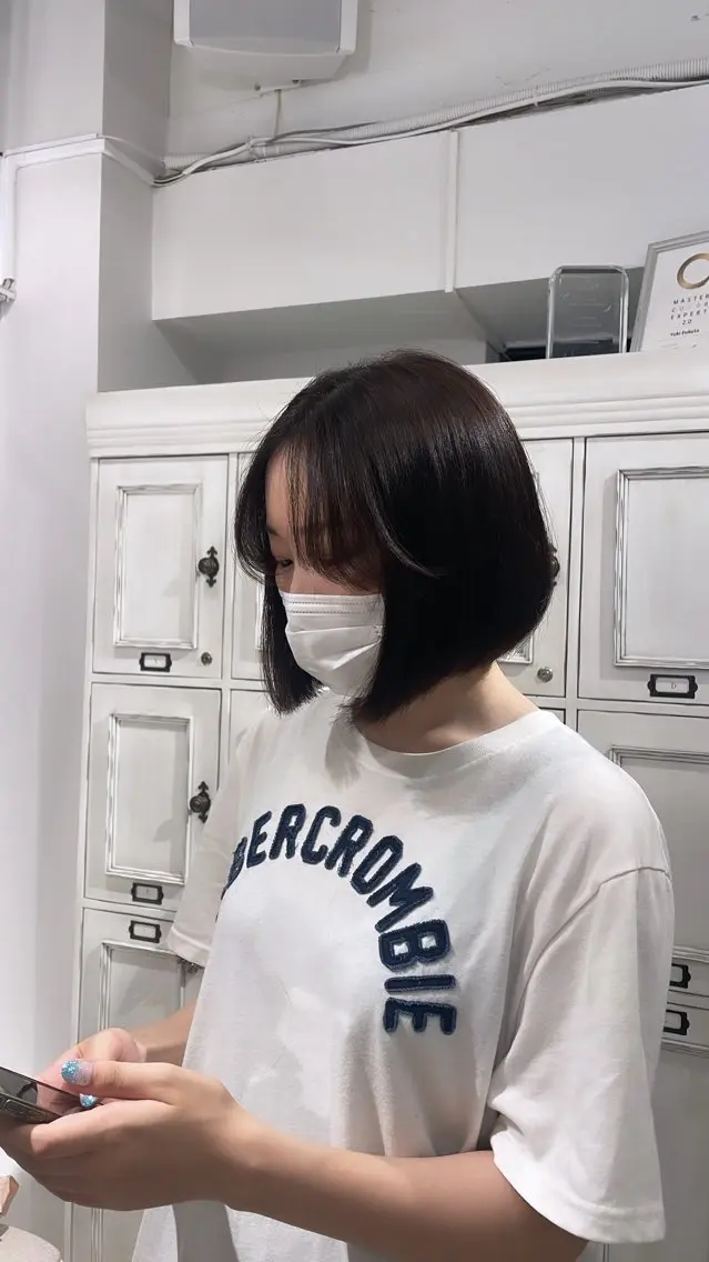 ショート カラー ボブ ショートヘア CreBiA🎀 ayaのマツエク・マツパデザイン