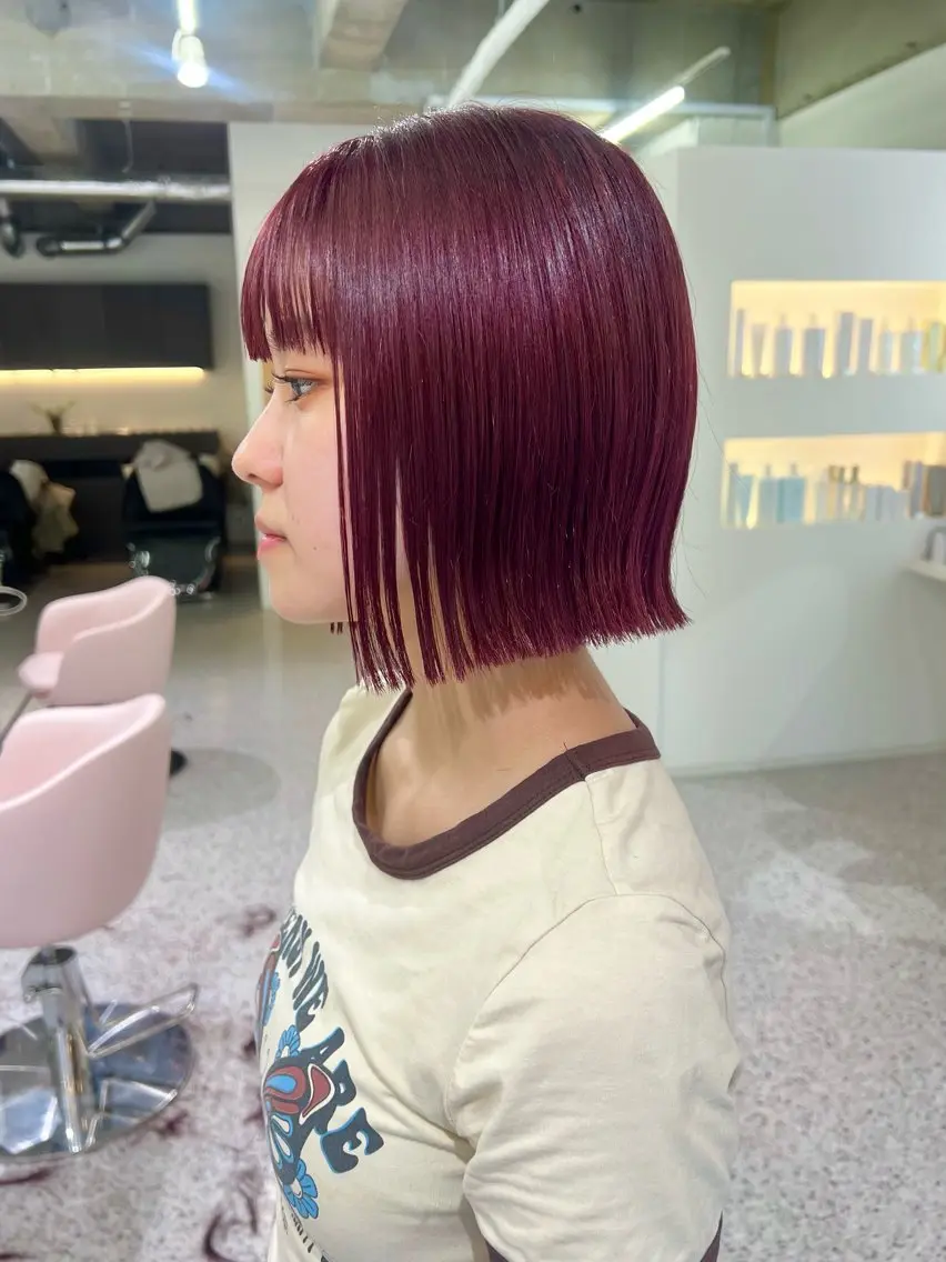 ショート カラー ブリーチ カット ヘアカラー トリートメント cher. naoのヘアスタイル