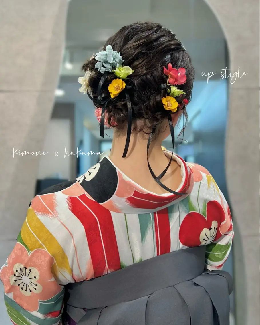 ミディアム ヘアアレンジ 着付け ヘアメイク/髪質改善 🎀Moeri🎀のヘアスタイル