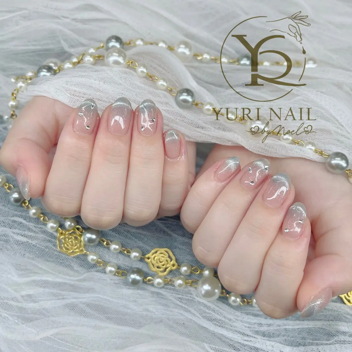 ネイル チークネイル フットネイル フレンチネイル グラデーション キラキラネイル ハンドネイル フットネイル ハンドケア YURI Nail Funabashiのネイルデザイン