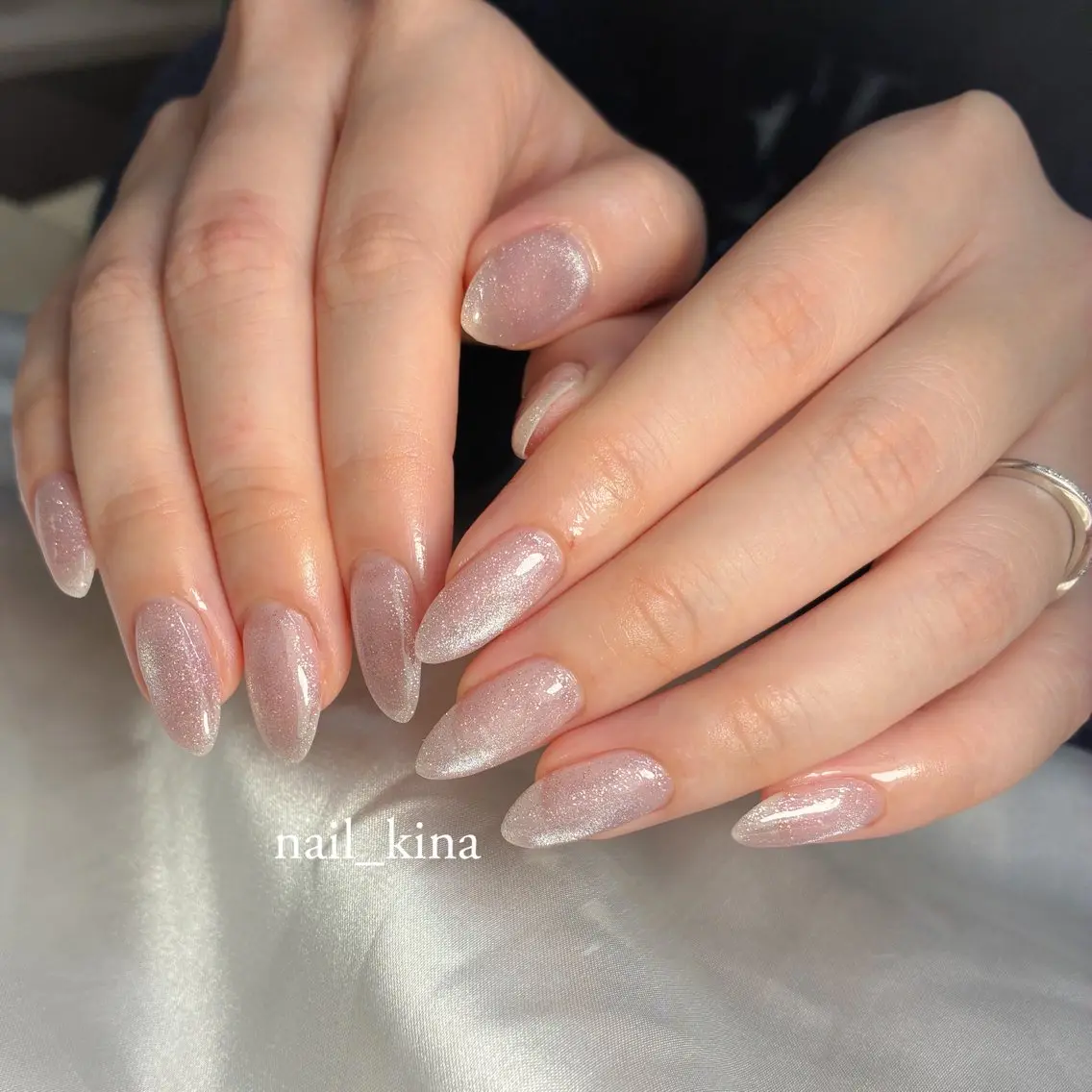 ネイル ジェルネイル マグネットネイル マグネットワンカラー ワンカラーネイル パラジェル ハンドネイル nail_ kinaのネイルデザイン