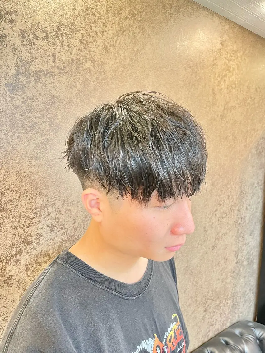 ショート メンズ メンズパーマ特化 カバヤマ　リョウのヘアスタイル