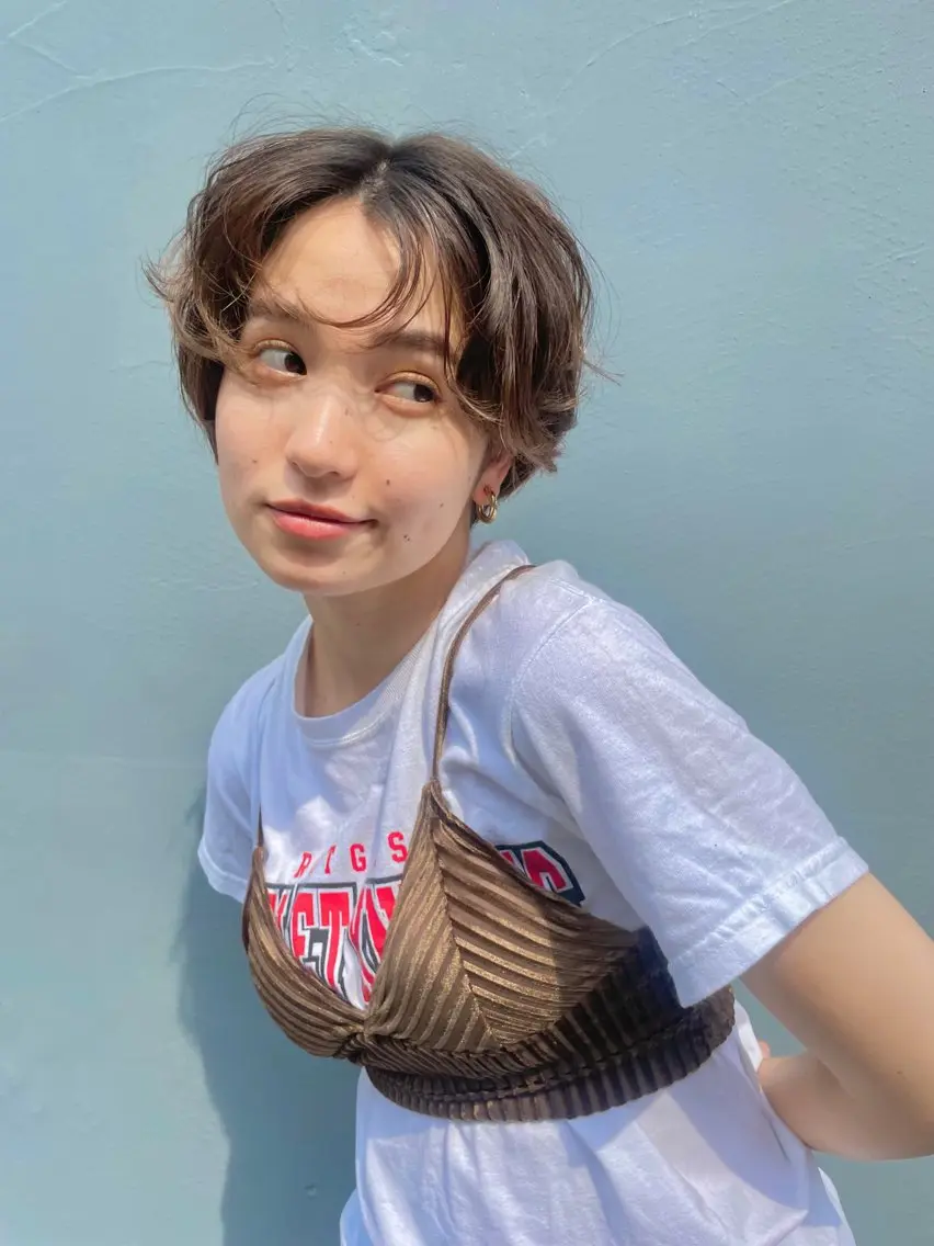 ショート 透明感カラー 🦋AYAのヘアスタイル
