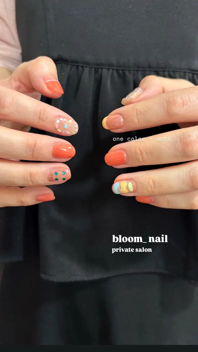ネイル ブルー シンプルネイル bloom_ nailのネイルデザイン