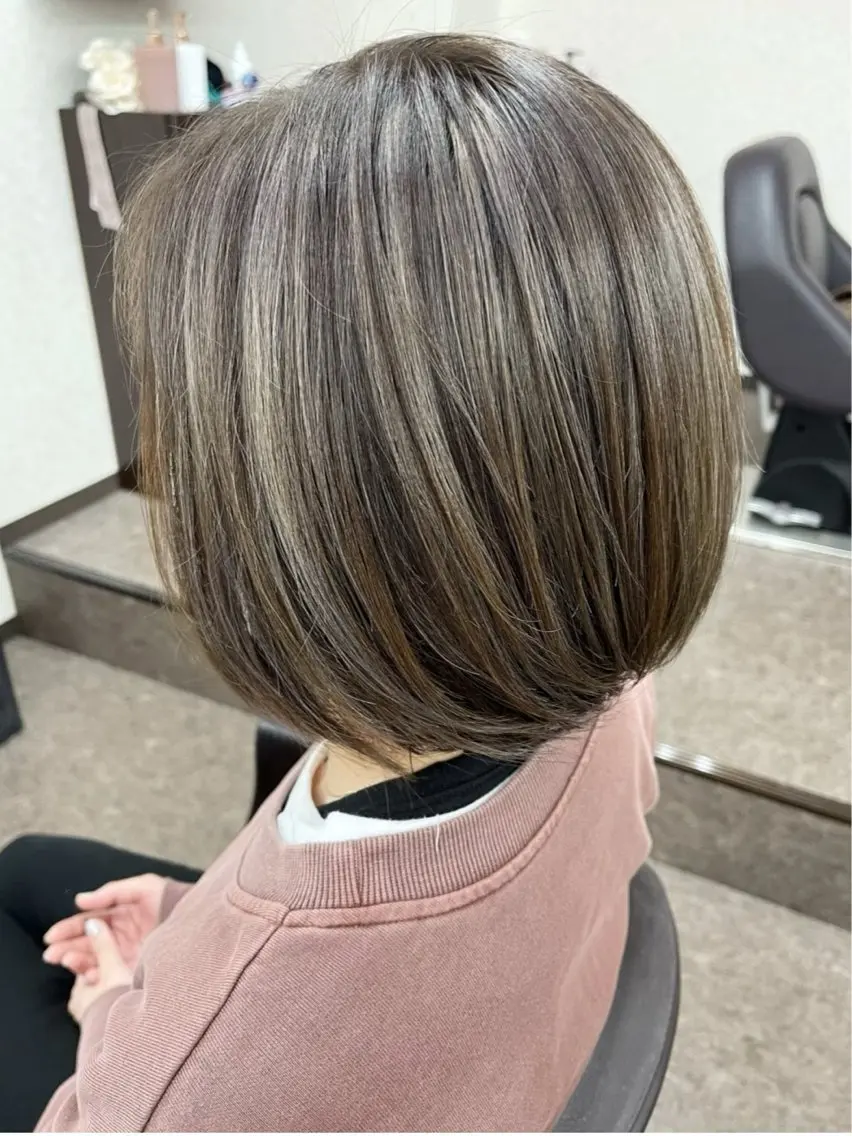 ミディアム カラー カット ヘアカラー 池田 景子のヘアスタイル